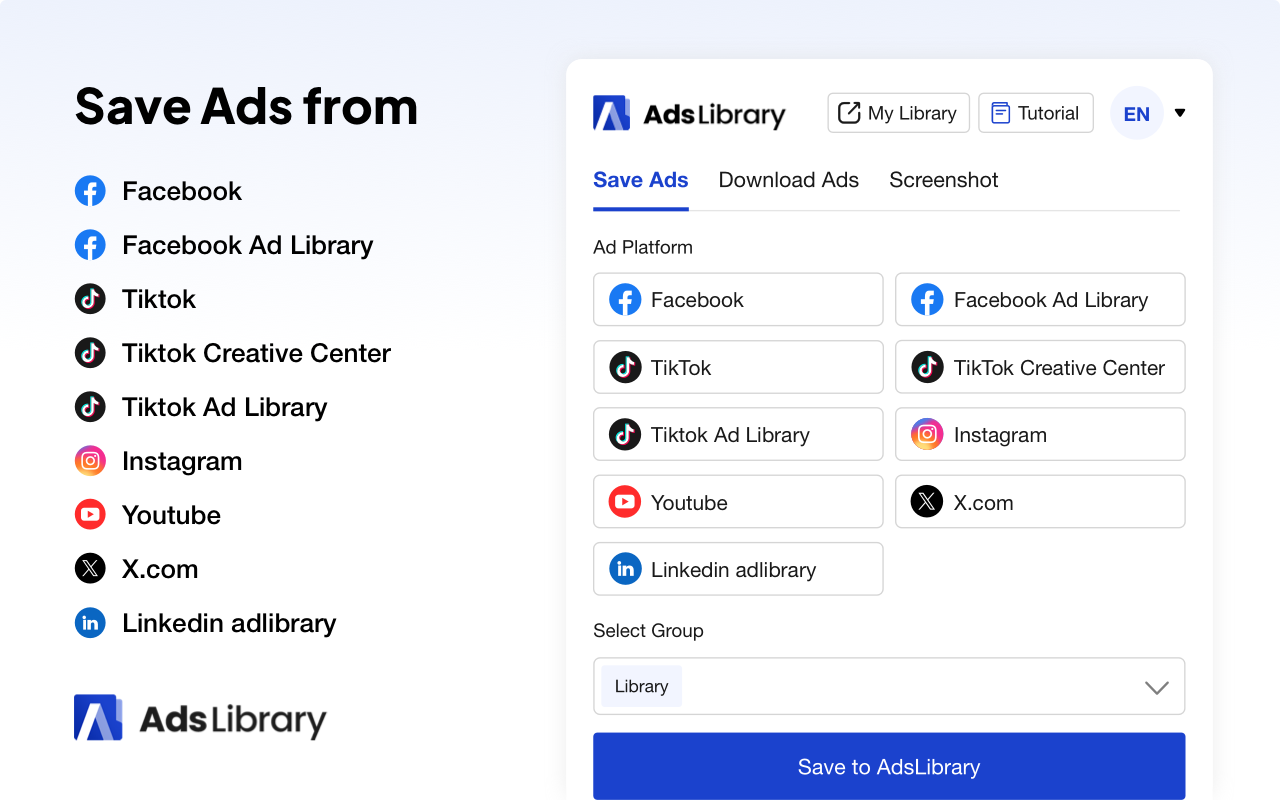 AdsLibrary.ai – The Ultimate Facebook & TikTok Ads Library Tool for Marketers