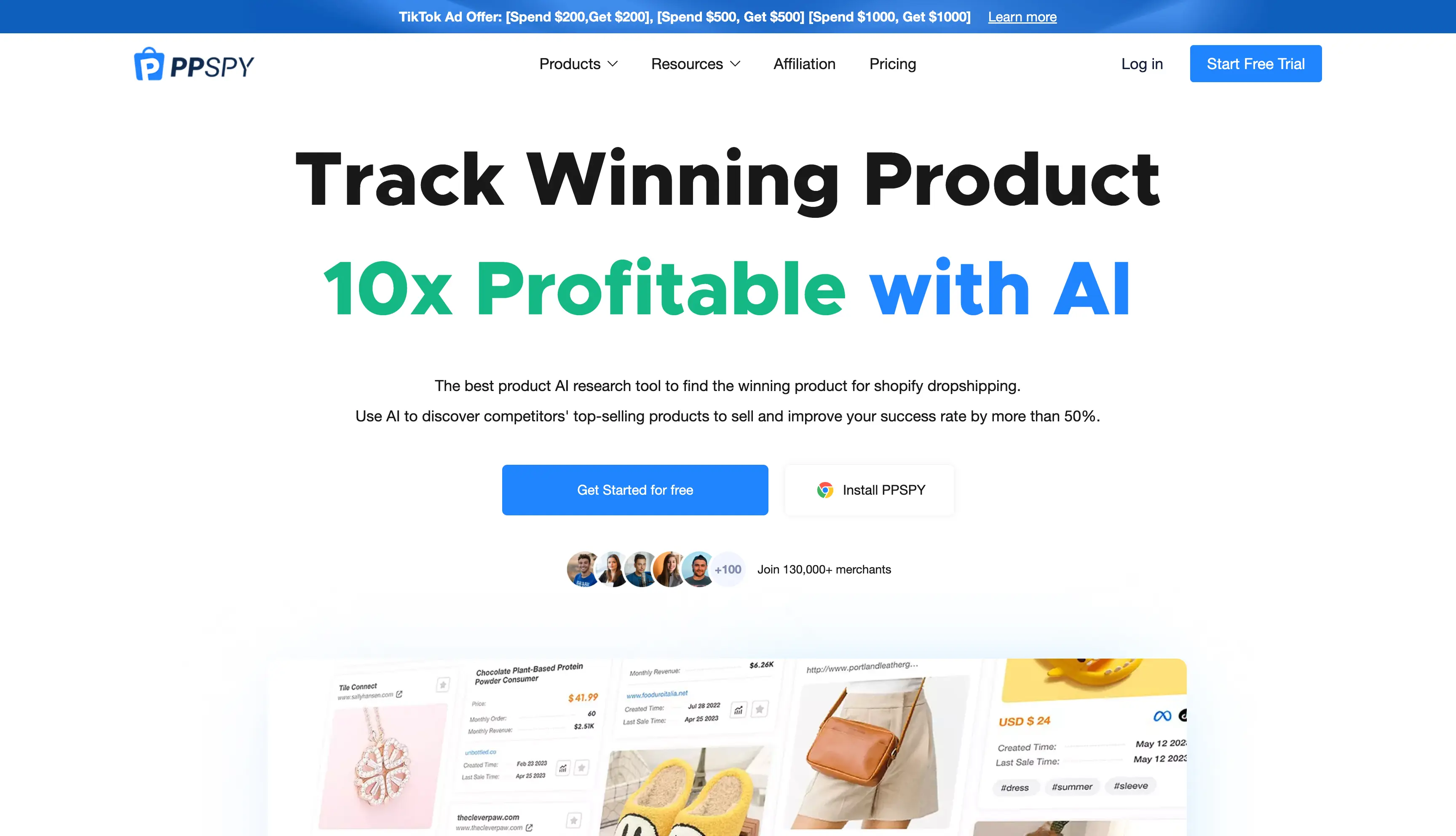 PPSPY – Track Winning Product 10x Profitable with AI | Best Shopify Spy Tool